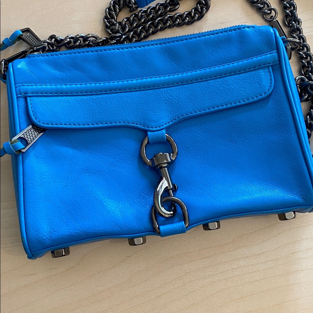 Rebecca Minkoff M.A.C Leather Crossbody Bag - Electric Blue - Picture 2 of 6